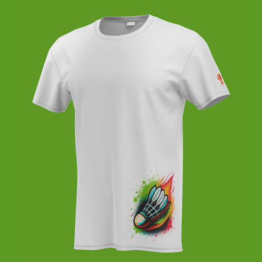 Indian tricolor themed shuttlecock print on side