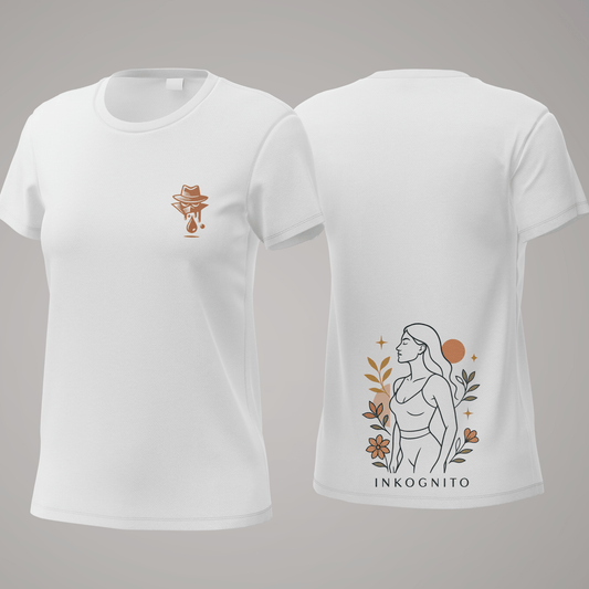 Celestial Muse – Minimalist Women’s Graphic Tee - Inkognito