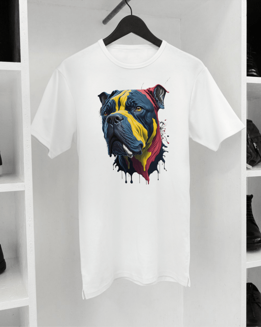 Paint Splash Pitbull T-Shirt – White Graphic Tee by Inkognito - Inkognito