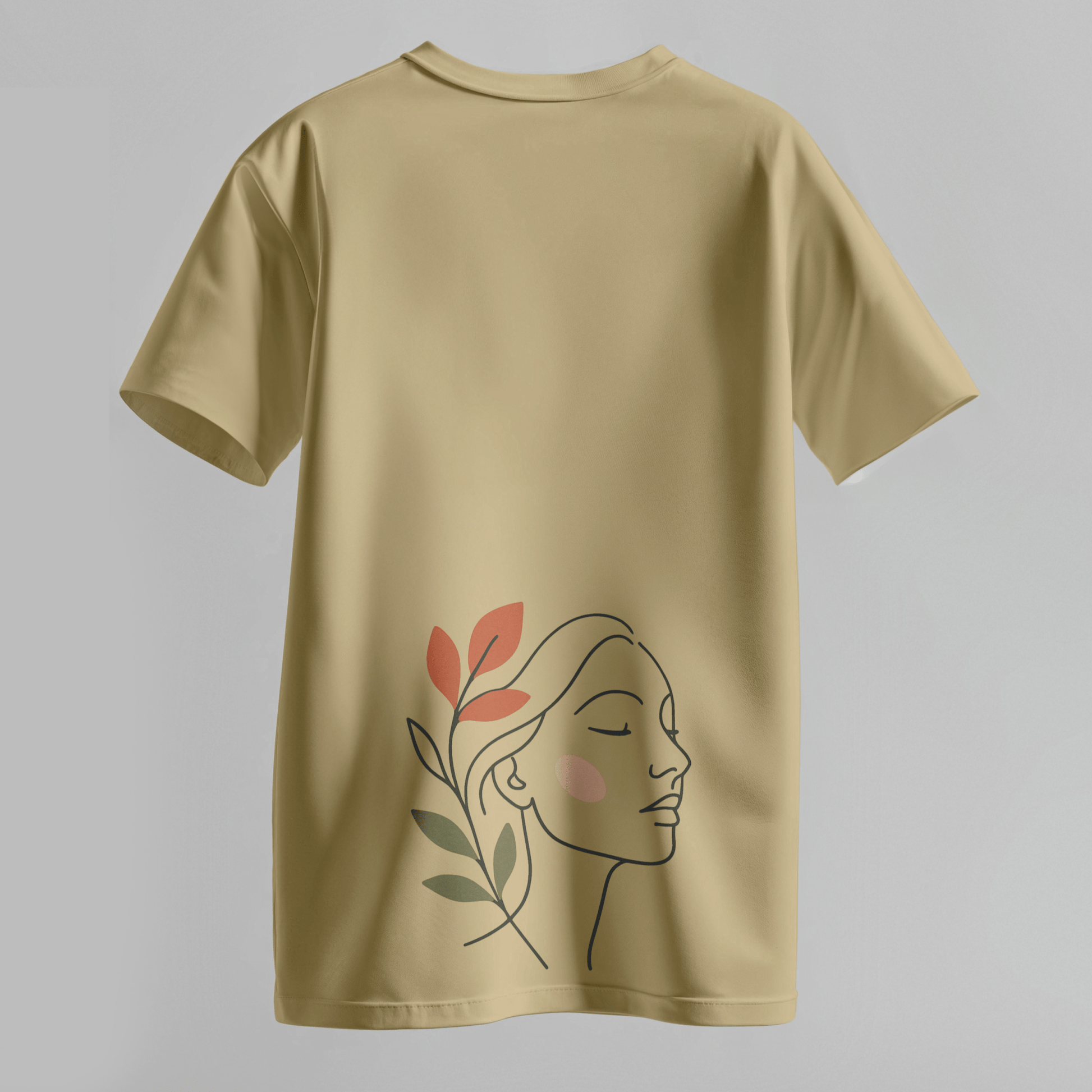 She Series – Minimal Line Art Face T-Shirt for Women - Inkognito